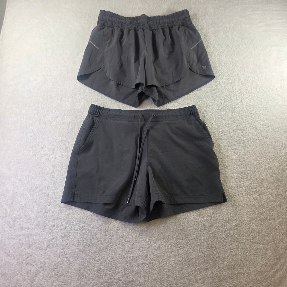 Lot of 2 Womens Gray Athletic Shorts Tek Gear DryTek All in Motion Medium